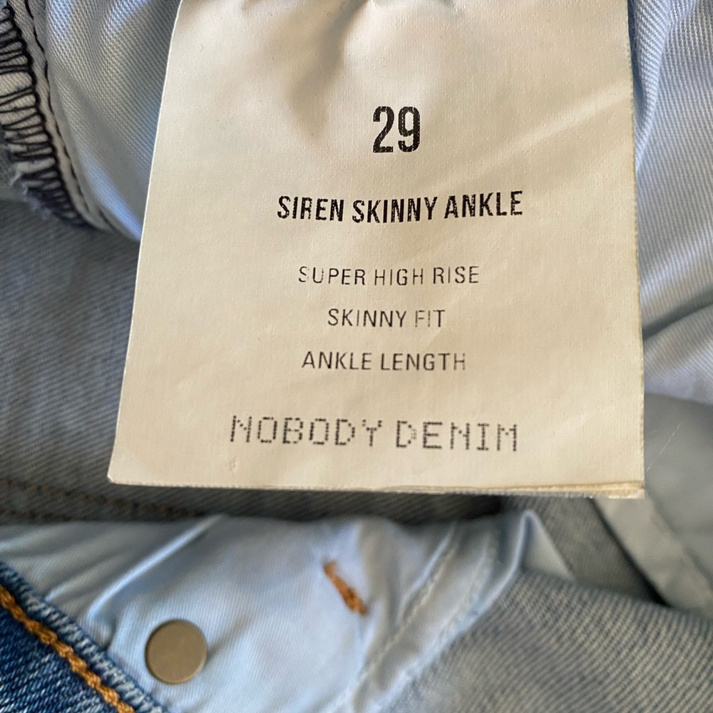 NEW NOBODY DENIM Siren Skinny  Ankle Super High Women’s Size 29 - Picture 13 of 16